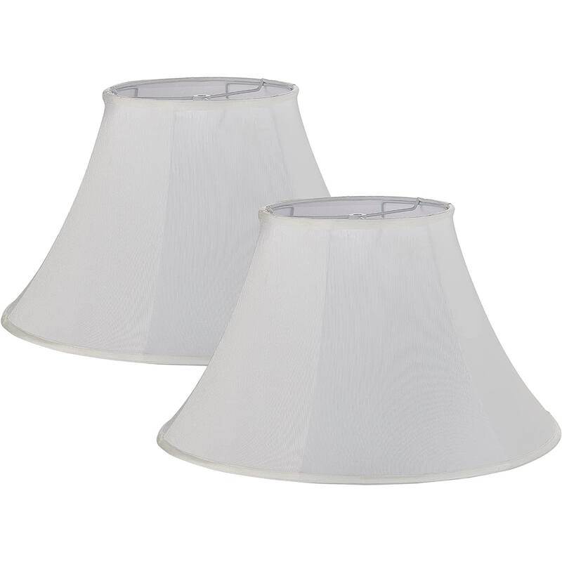Pyramid Brown/White Round Bell Stretched Spider Fitting Lamp Shades 9